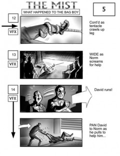 The Mist storyboard
