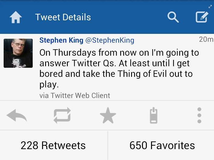 Stephen King - Twitter