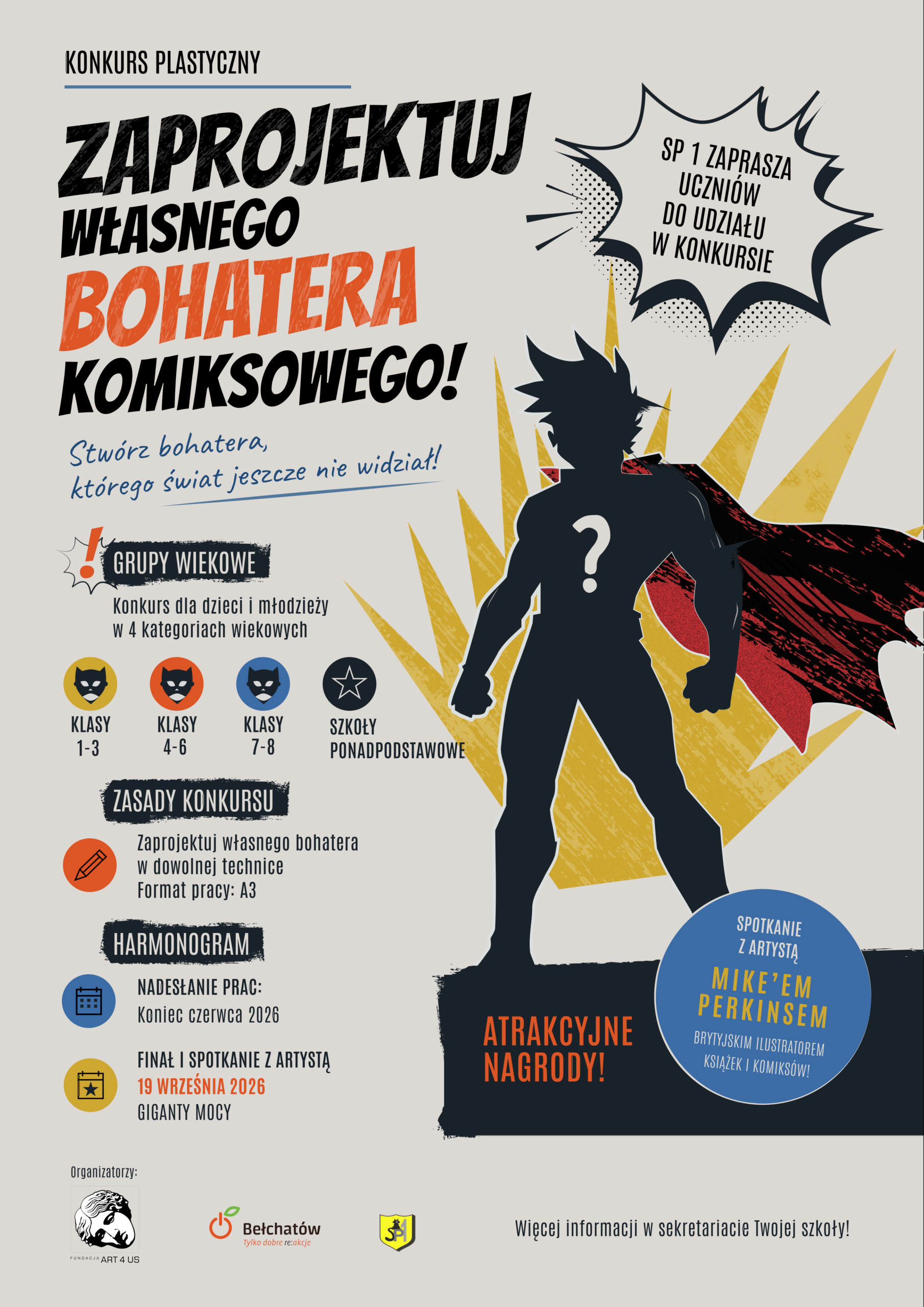 Stwórz bohatera komiksowego plakat